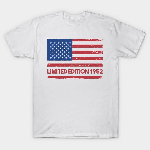 USA Flag 1952 limited edition since 1952 birthday gift T-Shirt by POS